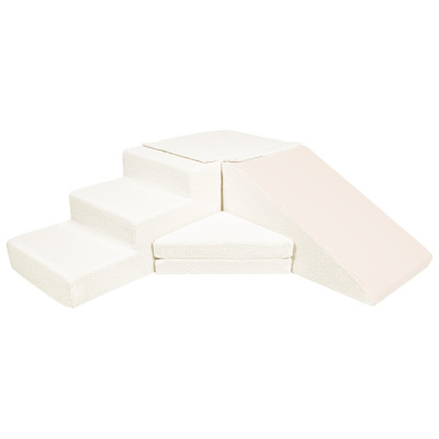 Zestaw zjeżdżalnia komplet 4 dużych klocków piankowych, bukla